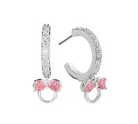 Minnie Mouse Boucles d'oreilles créoles plaquées argent