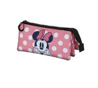 Minnie Mouse Closer-Trousse Triple, Rose, 23 x 11 cm
