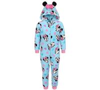 Minnie Mouse Disney Pyjama Une pièce Bleu en Polaire, grenouillère pour Enfants avec Capuche, Oeko-TEX 5-6 Ans