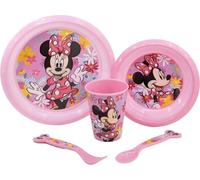 Minnie Mouse Ensemble de vaisselle pour enfants -Micro-ondes Ensemble de 5 pièces avec assiette & gobelet