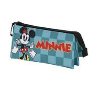 Minnie Mouse Indigo-Trousse Triple, Turquoise, 23 x 11 cm