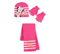 Minnie Mouse, Lot Bonnet, Tour de Cou et Gants, Fille (Rose,54)