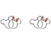 Boucles d'oreilles Mickey et Minnie en plaqué argent, One Size, Plaqué argent, Pas de gemme
