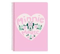 Minnie Mouse Minty Cahier 80 feuilles A5, couverture rigide, idéal pour enfants de différents âges, confortable et polyvalent, qualité et résistance, 15,5 x 22 cm