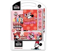 MINNIE MOUSE NAIVE - Set d'écriture, étui cadeau, étui métallique, plumier, trousse enfant, idéal pour enfants, confortable et polyvalent, qualité et résistance, 27 x 3 x 37,5 cm