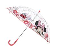 Minnie Mouse Parapluie manuel transparent 42 cm, Rose et transparent, 0