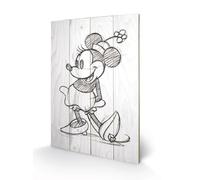 Minnie Mouse (Sketched - Single) 40 x 59 cm Impression sur Bois