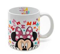Minnie Mouse Tasse en céramique pour petit-déjeuner Capacité 350 ml Disney Nœuds de Minnie Produit officiel Boîte cadeau