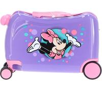 Undercover Minnie Mouse Ride-on Trolley, Purple, Hard Shell Trolley with Swivel castors