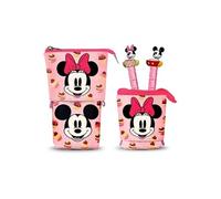 Minnie Mouse - Trousse Pop Up Minnie avec 2 stylos à bille effaçable à encre gel