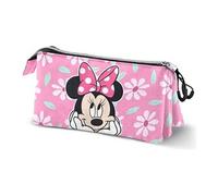 Disney Minnie Mouse Blooming-Trousse Triple, Rose 23 x 11 cm