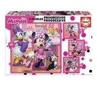 MINNIE Puzzle Progressif Minnie + The Happy Helpers 12-16-20-25 Pcs noir G