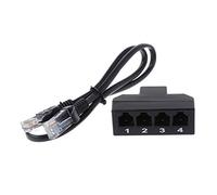 MinnowXY Câble convertisseur RJ11 6P4C femelle vers 4 Ethernet RJ45 8P8C mâle F/pour M