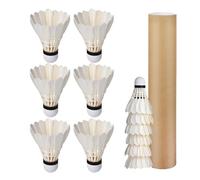 MinnowXY Lot de 12 volants de badminton professionnels en plumes de canard haute vitesse pour entraînement de badminton léger