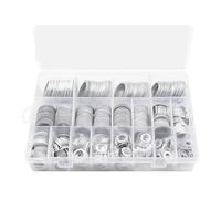 MinnowXY Lot de 540 rondelles d'étanchéité plates en aluminium pour bouchon de vidange d'huile avec boîte d'assortiment en aluminium