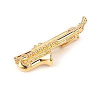 MinnowXY Pince à cravate saxophone pour homme - Fermoir épingle à cravate - Breloque de mariage pour Gi créatif en métal