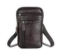 MinnowXY Sac de ceinture en cuir véritable pour homme, sac à bandoulière, sac de taille en cuir véritable