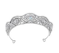 MinnowXY Serre-tête de mariée pour cheveux en oxyde de zirconium vintage pour fête, bal de fin d'année, Halloween, costume Headpi