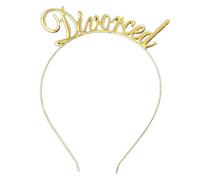MinnowXY Serre-tête en métal avec lettres divorcées amusantes - Cadeau de rupture pour femme