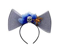 MinnowXY Serre-tête pour femme avec tête de mort - Élégant nœud papillon - Pour Halloween - Pour adolescents