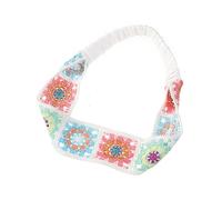 MinnowXY Sunproof Bandeau à cheveux en crochet pour femme Motif floral Rectangle Turban Doux Élastique Accessoires pour cheveux