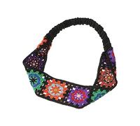 MinnowXY Turban en crochet avec motif floral pour filles - Bandeau élastique pour femme - Accessoire de cheveux tendance