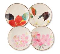 Mino Ware Hana Kaori Lot de 4 petites assiettes 4 types de fleurs