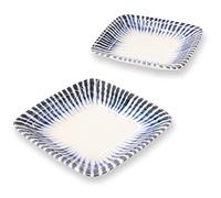 Mino Ware Lot de 2 assiettes à sauce soja pour dîner à sushis, Sendan-Tokusa, 9,4 cm, assiettes japonaises en céramique