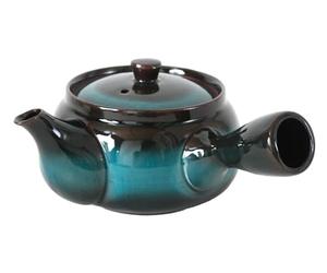Mino ware SYK005 Théière en poterie japonaise Kyusu Aurora Ever Green avec infuseur fabriquée au Japon (importé du Japon)