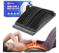 MINOLL Étireur de dos pour soulager les douleurs dans le bas du dos, 4 niveaux réglables de la voûte plantaire, dispositif de fissuration du dos, masseur de dos pour la scoliose, soutien de