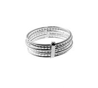 Minoplata Bague hebdomadaire en argent sterling 925 un bijou tendance idéal pour les femmes sophistiquées Taille 56, magnifique pour vous qui aimez les bagues originales