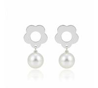 MINOPLATA Boucles d'oreilles en argent sterling 925 avec perles synthétiques pendantes