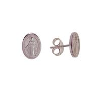 Minoplata Boucles d'oreilles Virgin Miraculeuse en argent sterling 925, 10mm x 7mm, Argent sterling, Non applicable