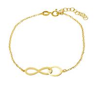 Minoplata Bracelet Karma Infini en argent sterling plaqué or, Mediano, Argent sterling, Pas de gemme