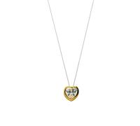 Minoplata Collier ras-du-cou invisible en forme de cœur en argent 925 doré | Fil nylon transparent, fermeture avec rallonge 5 cm, cœur 6 x 6 mm, effet flottant, chaîne arrière décorative