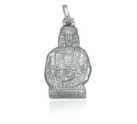Minoplata Médaille Silhouette Christ de Medinaceli, argent sterling 925, 13 x 24 mm, design religieux, finition brillante, compatible avec chaînes et cordons
