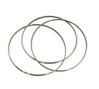 Minoplata Trio de bracelets demi-tige lisse 3 mm en argent sterling 925