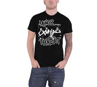 Minor Threat T Shirt Band Shot Logo Nouveau Officiel Homme Noir Size XXL