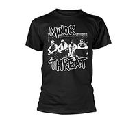 Minor Threat T Shirt Band Shot Logo Nouveau Officiel Homme Noir Size XXL