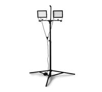 MINOS : 2 Spots LED sur Trépied, 2 x 100W, 17 000 Lumen, câble 3m, IP65. Noir - VELAMP - ST755NG