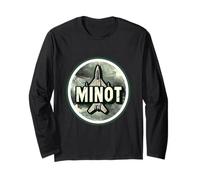 Minot North Dakota Military ND Pride Midwest Collier Bleu Manche Longue