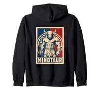 Minotaure Bête Mythique Guerrier Labyrinthe Grec Sweat à Capuche