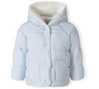 Minoti Baby Unisex Padded Jacket With Faux Fur Trim Light Blue Bleu clair 0-3 mois Male