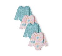 MINOTI Barboteuse / body bleu cyan / mélange de couleurs / rosé, Taille 74-80