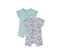 MINOTI Barboteuse / body bleu / gris / blanc, Taille 50