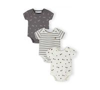 MINOTI Barboteuse / body crème / marron / gris foncé / noir, Taille 74-80