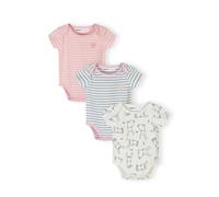 MINOTI Barboteuse / body opal / rose clair / blanc, Taille 68-74