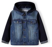 Minoti Boys Denim Jacket Detachable Hood Fleece Sleeves Navy Denim bleu 12-13 Yrs Male