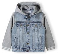 MINOTI Veste mi-saison bleu denim / gris chiné, Taille 152-158
