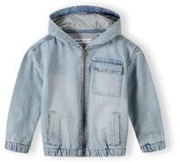 Minoti Boys Denim Jacket With Hood Zip Fastening Light Blue Denim LightBlue 2-3 Yrs Male